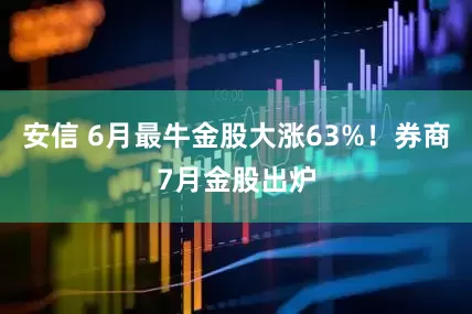 安信 6月最牛金股大涨63%！券商7月金股出炉